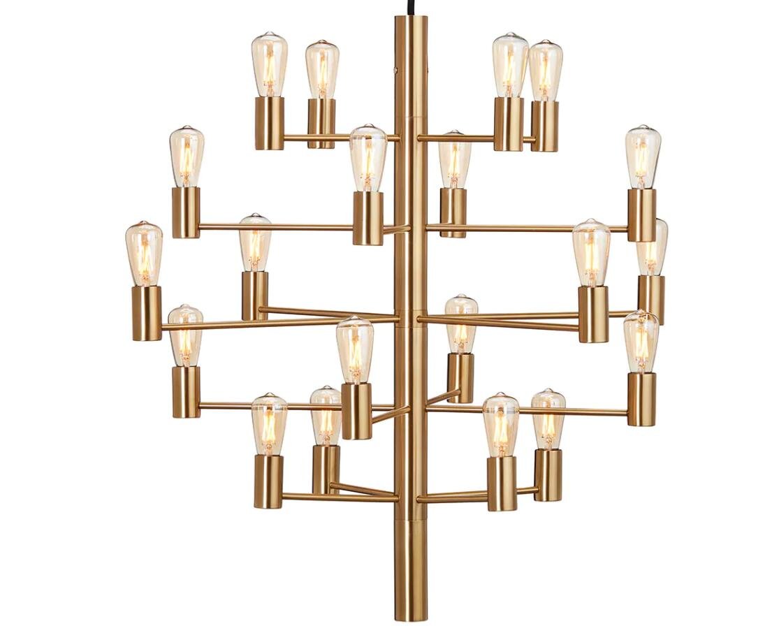 Manola 20 chandelier by Herstal with an elegant design with a frame in metal, twenty arms and included LED light sources and made in china lighting supplier at good price